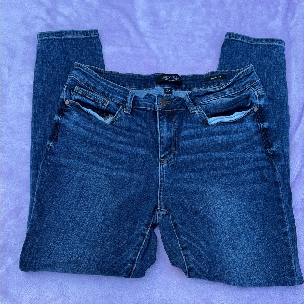 Judy Blue skinny fit denim jeans dark blue size 32